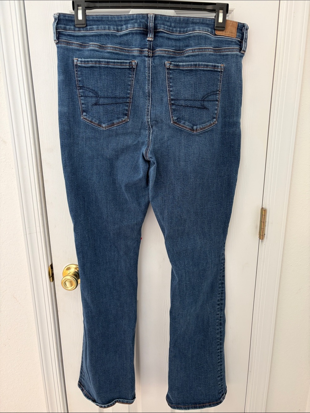 American Eagle Outfitters Women's Skinny Kick Jeans - Dark Blue Denim - Picture 5 of 5